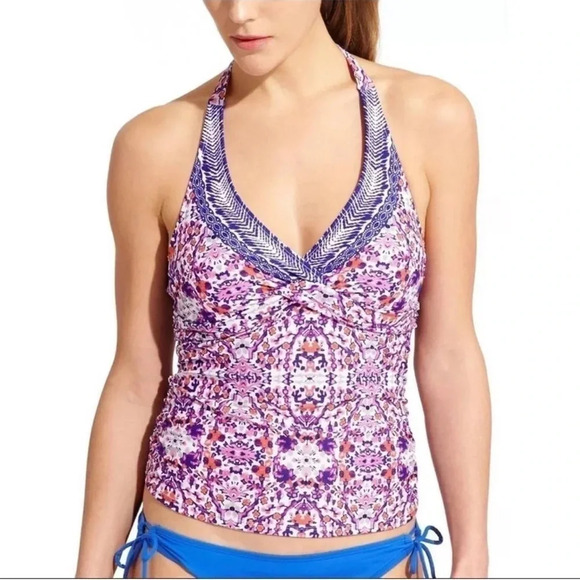 Athleta Ipanema Tara Halter Underwire Tankini Top In Size 34 B/C - Picture 1 of 9